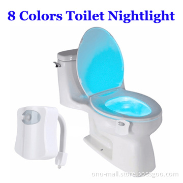 CE RoHS 8 Colors Human Infrared Motion Sensor LED Toilet Bowl Night Light